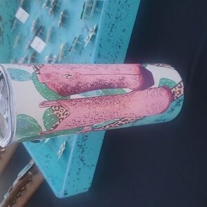Pink boots tumbler